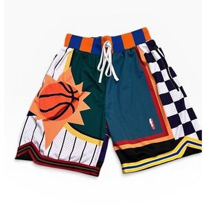 WHO CARES Collect +‎ Select Swingman "What The" BASKETBALL SHORTS Men Small Suns
